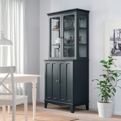 IKEA Cabinet With Glass Doors And Shelf 260 OBO
