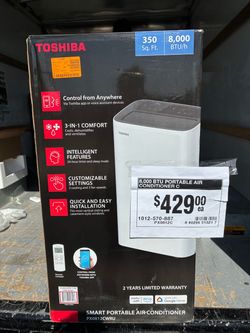 Toshiba 8,000 BTU Smart Portable Air Conditioner