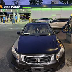 2008 Honda Accord LX Sedan 4D. Black exterior and beige interior.