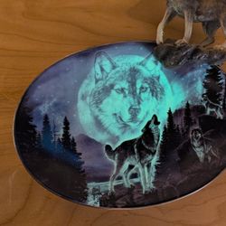 SPIRIT OF THE PACK BRADFORD EXCHANGE MOONLIGHT JOURNEY OBO