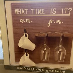 Wine Glass And Coffee Mug Wall Hanger