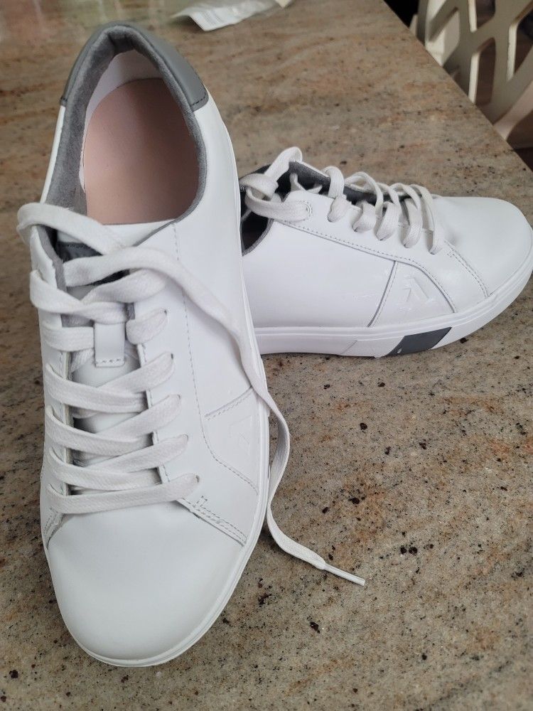 Anodyne Womens Diabetic Casual White Fashion Sneaker Shoes No. 27 (Size 8.5 W)