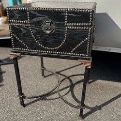 Side drawer/chest black/side table/storage