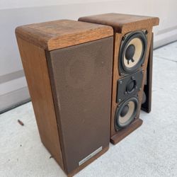 Vintage Teak Book Shelf Speakers