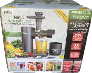 Ninja NeverClog Cold Press Juicer with 32 oz. Juice Jug & 40 oz. Pulp Container