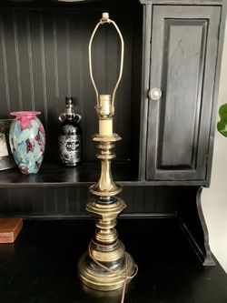 Set of Four Vintage Brass Lamps