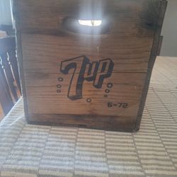 Antique  7up Vintage  Soda Crate 