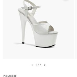 White Pleasers Dancer Heels