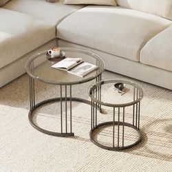 This item is a set of 2 nesting coffee tables (model HM3323