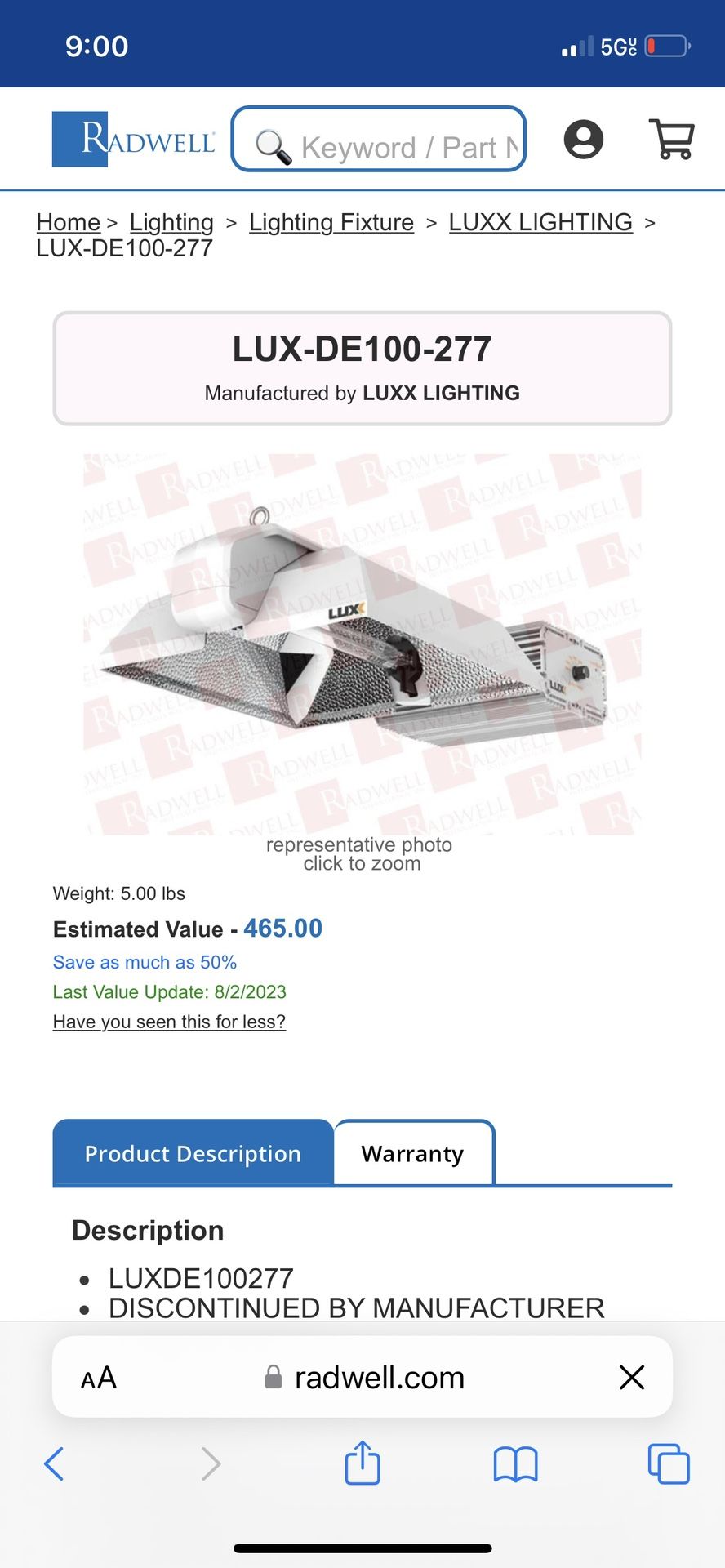 LUX GROWING LIGHT WITH BRAND NEW LIGHT BULB