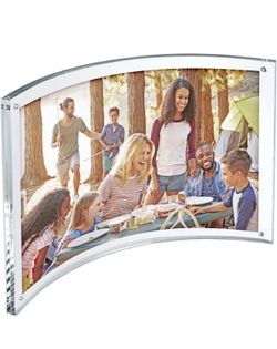 Displays Curved Magnetic Acrylic Sign Holder 11"W X 8.5"H clear