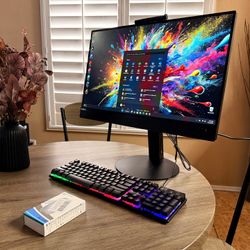 23” LENOVO ALL IN ONE DESKTOP PC NEW GAMING KEYBOARD AND NEW WIRELESS MOUSE INCLUDED