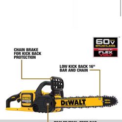 Dewalt chainsaw tool only  60v flex 