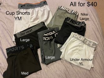 Athletic Compression tights And Cup Shorts