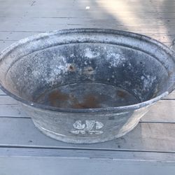 Galvanised Oval Tub With Handles