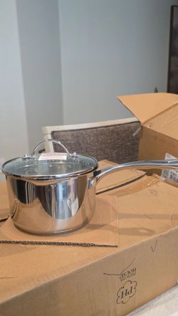 Princess House Stainless Steel Saucepan with Glass Lid