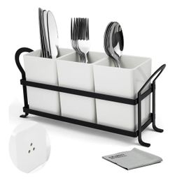 Utensil Caddy with Drain Holes