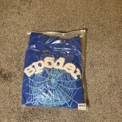Blue Spider Hoodie Size Small