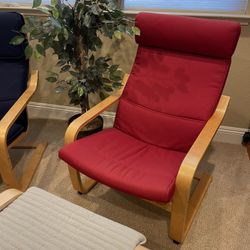 Ikea POÄNG Armchair And Foot Rest