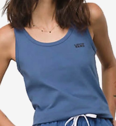New Womens Vans Junior V Tank Top True Navy XL