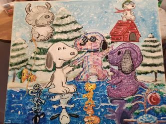 Hand-Painted Snoopy Art – Unique, One-of-a-Kind Piece