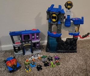 Batman Toys- bat cave, Gotham jail & figures