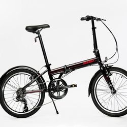 ZiZZO Via 20" Folding Bike 7-Speed Aluminum Frame Lightweight Genuine Shimano 26lb 