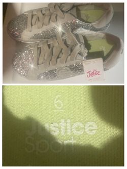New Justice Sparkling Athletic Shoes size 6