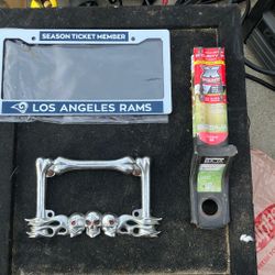 license Plate Frames & tow hitch $10 each 