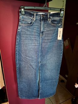 DKNY Denim Maxi Skirt