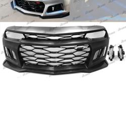 14-15 Chevy Camaro ZL1 Style Front Bumper Cover + DRL w/ Amber Turn Signal