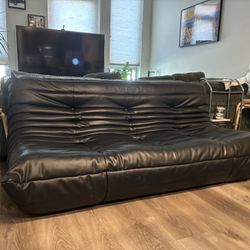 Faux Leather Togo Sofa
