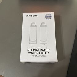 SAMSUNG Genuine Filters for Refrigerator Water and Ice, Carbon Block Filtration for Clear Drinking Water, HAF-QIN-2P, 2 Pack