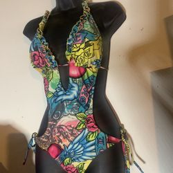 Sexy Onekini Colorful Bathing Suit