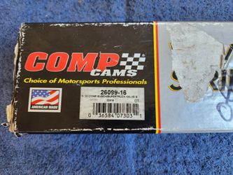Comp Cams 26099-16 Solid Roller Springs and Manley 22669-16 ICD titanium retainers  1.625" 563 Lbs/Inch .750+ max lift