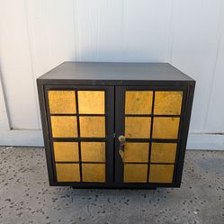 Unique Black and Gold Copper Lined Cabinet