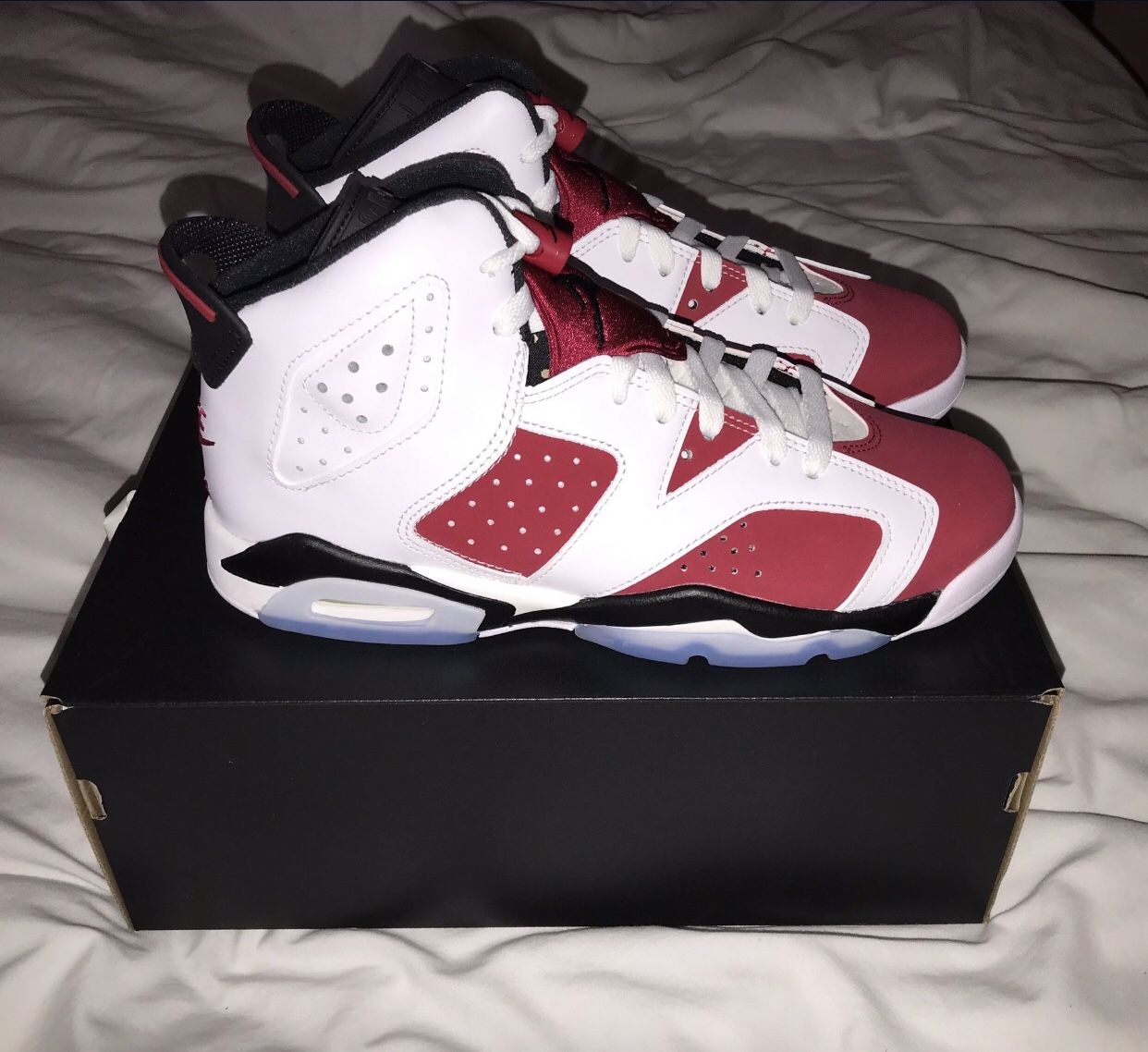 BRAND NEW DEADSTOCK AIR JORDAN RETRO 6 CARMINE GS SIZE 7Y