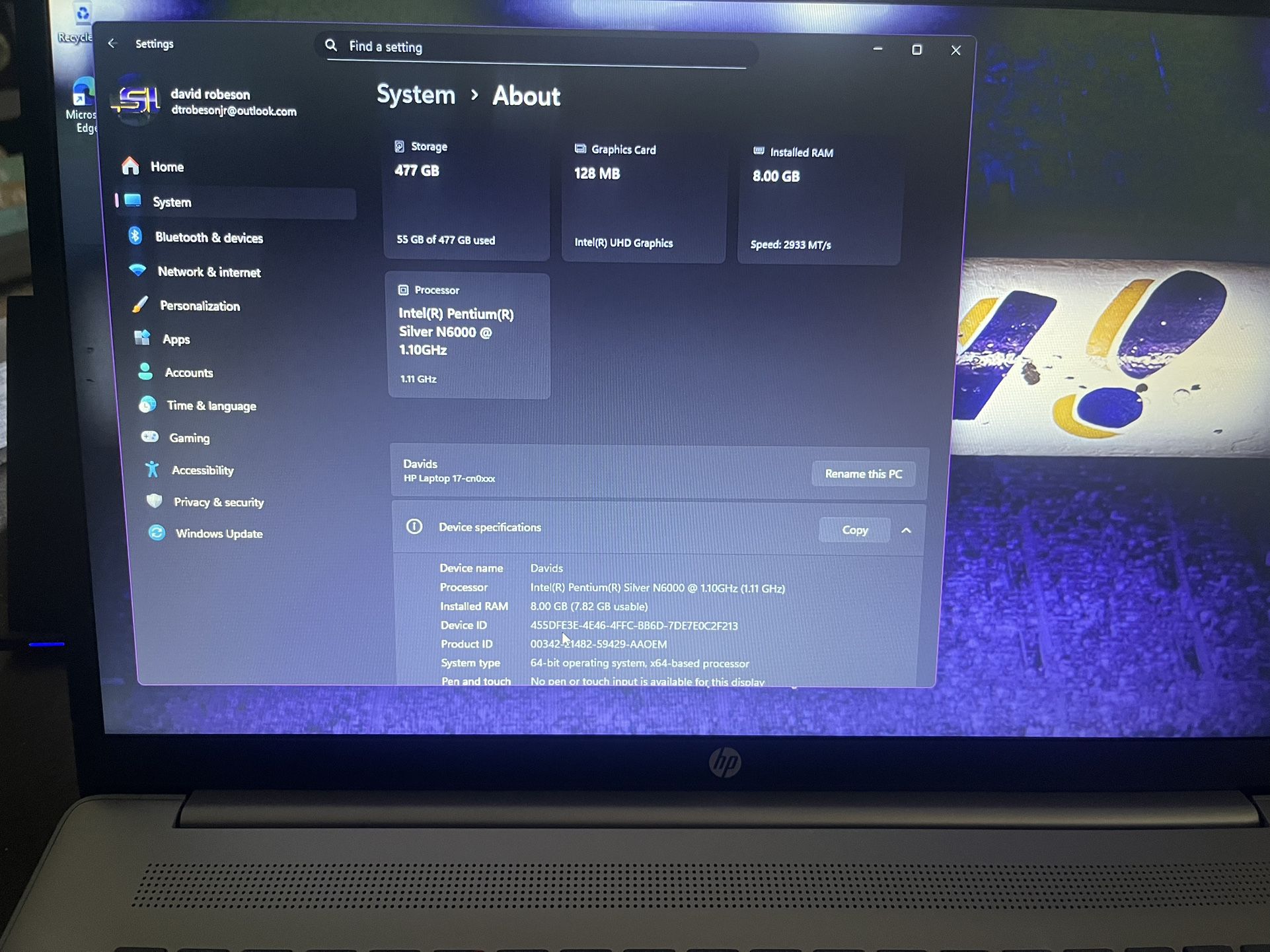 HP 17” Laptop