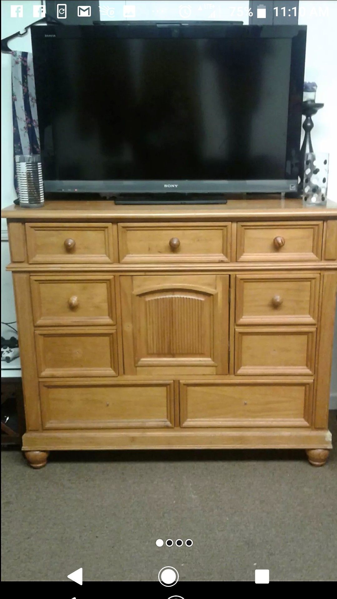 Solid wood Dresser