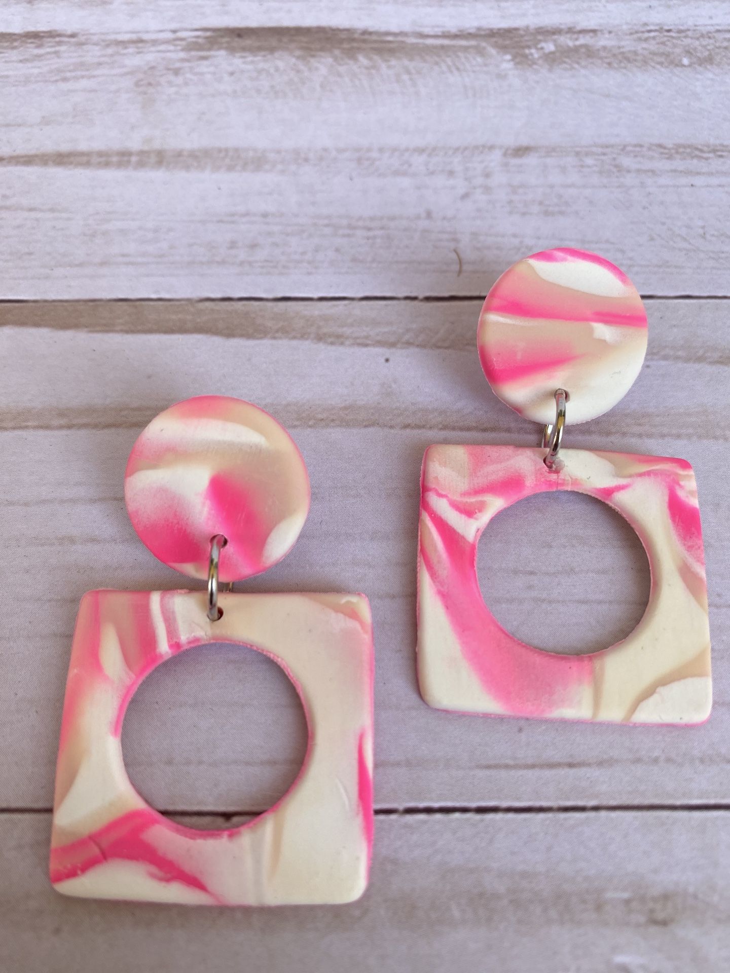 Marble Handmade Polymer Clay Earrings