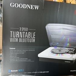 Goodnew 3 Speed Turntable With Bluetooth