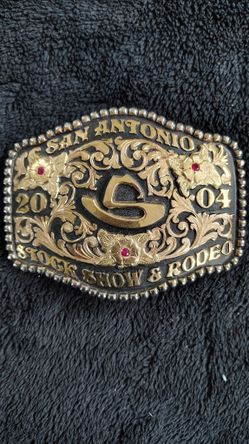 2004 San Antonio Stock Show And Rodeo Belt Buckle 