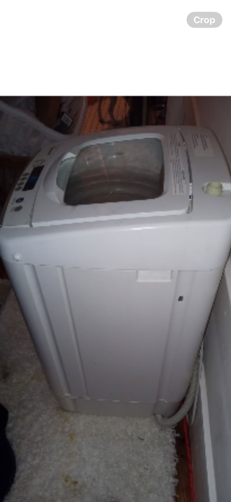 Magic Chef Portable small Washer Model: MCSTCW09W1. 0.9 cu. ft. Compact Portable Top Load in White. FIRM PRICE. IN EAGLE ROCK