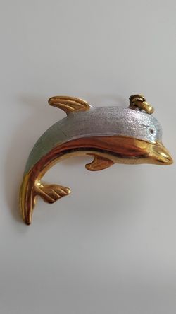 Gold plated dolphin pendant