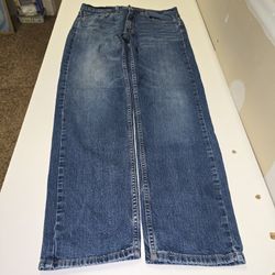 Levi's 505 Regular Fit Jeans Mens W34 L30 Straight Leg Dark Wash Blue Denim