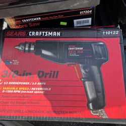 Vintage Sears Craftsman 3/8-inch corded power drill 