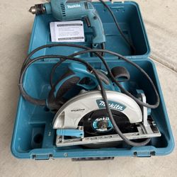 Makita Plug In Drill And Saw