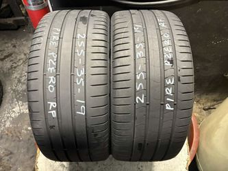 255-35-19 Pirelli Pzero Runflat Used Tire Pair $140 Free Mounting And Balancing 