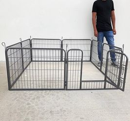 $85 (New in Box) Heavy duty 24” tall x 32” wide x 8-panel pet playpen dog crate kennel exercise cage fence play pen