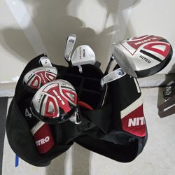 Complete Nitro Golf Set - Bag, Clubs & Carrying Strap – Ready to Play!